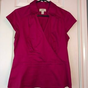 Pink collared blouse